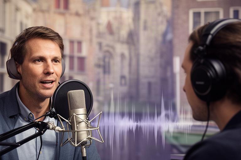 Spreekstem en geluidsopname voor een meertalige audiotour langs historische plekken in Kampen